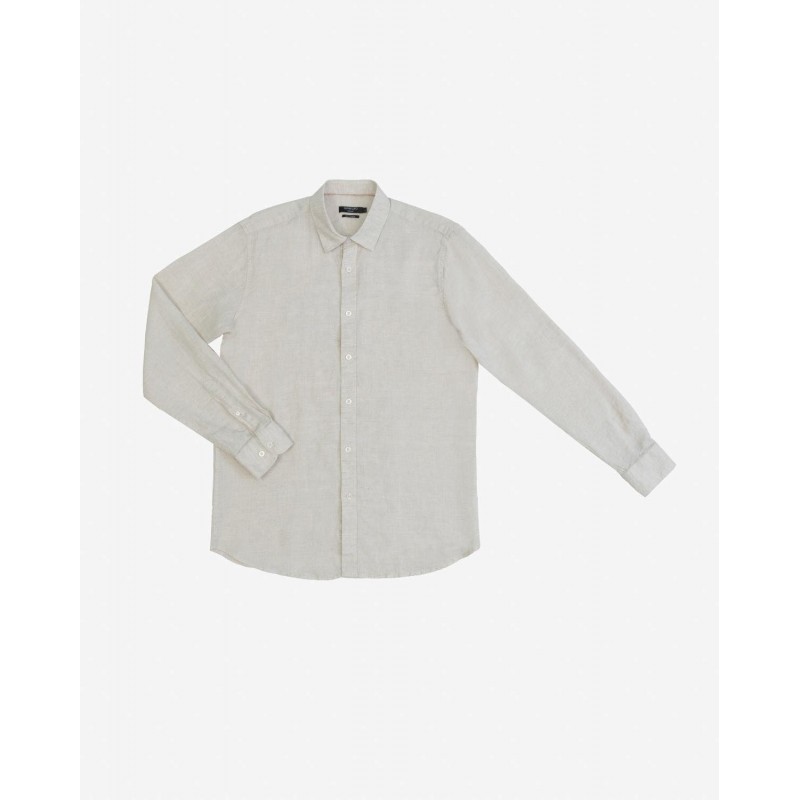 Men's long-sleeve linen shirt Gianni Lupo (GL7619S-BEIGE)