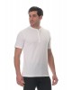 Men's T-shirt with a round neckline and buttons Hamaki-Ho (TE221H-BI-WHITE)