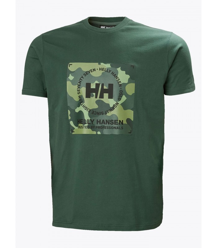 Men's T-shirt with a round neckline Helly Hansen (53976-476-SPRUCE-GREEN)