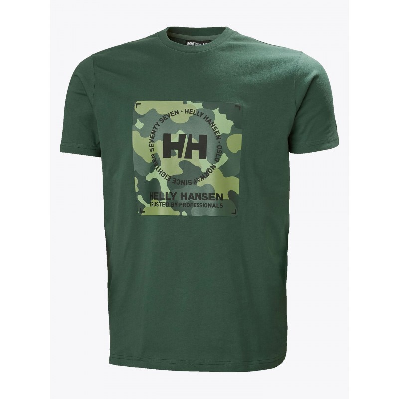 Men's T-shirt with a round neckline Helly Hansen (53976-476-SPRUCE-GREEN)