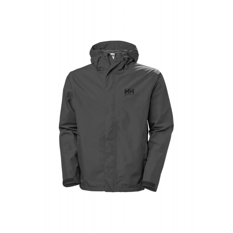 Men's hooded rain jacket Helly Hansen (62047-980-EBONY-GREY)