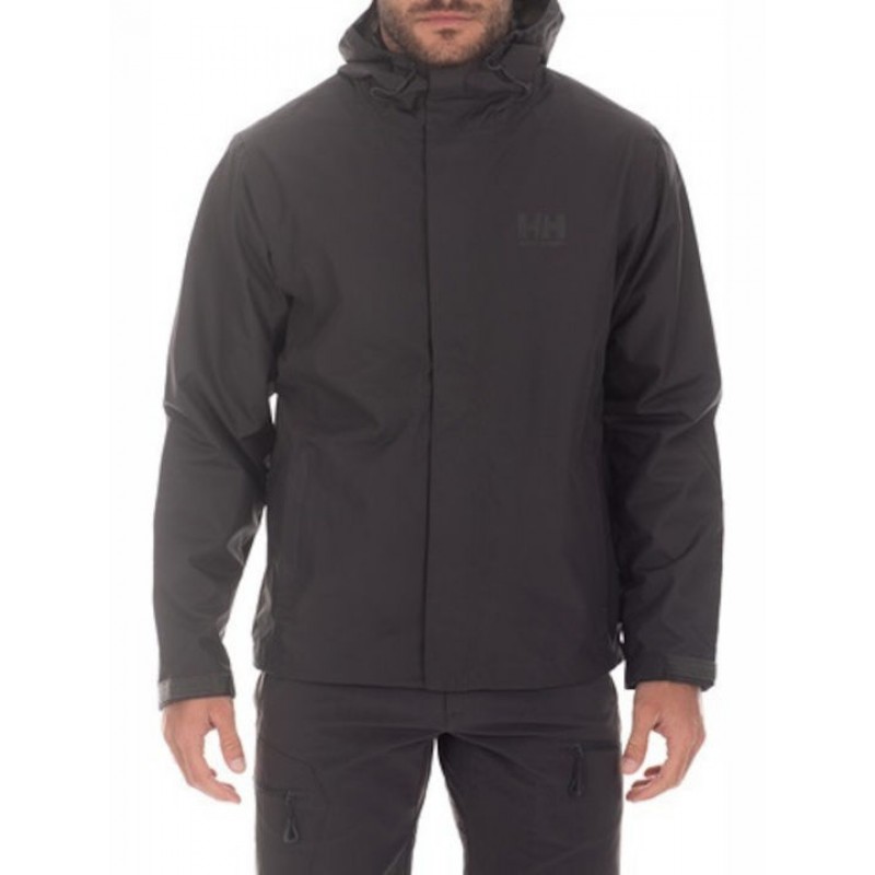 Men's hooded rain jacket Helly Hansen (62047-980-EBONY-GREY)