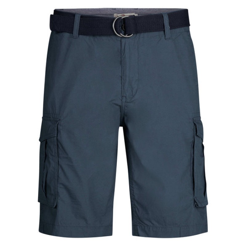 Petrol Industries men's cargo shorts with zipper and belt (M-1030-SHO500-5172-ORION-BLUE)