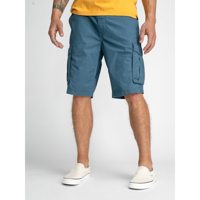 Petrol Industries men's cargo shorts with zipper and belt (M-1030-SHO500-5172-ORION-BLUE)
