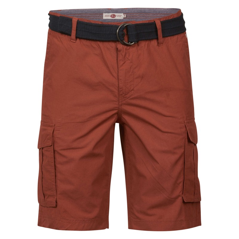 Petrol Industries men's cargo shorts with zipper and belt (M-1030-SHO500-7118-RUSTIC-BROWN)