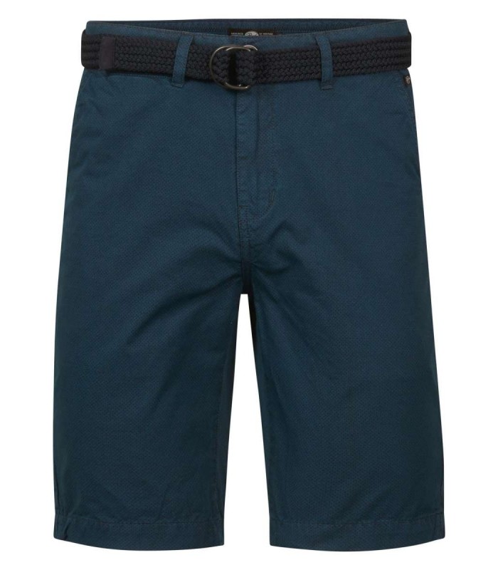 Petrol Industries men's chinos  shorts with zipper and belt (M-1030-SHO503-5081-STONE-BLUE)