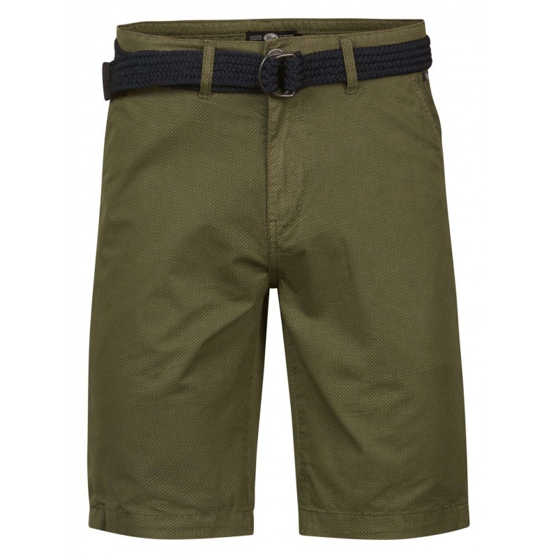Petrol Industries men's chinos  shorts with zipper and belt (M-1030-SHO503-6134-DUSTY-ARMY)