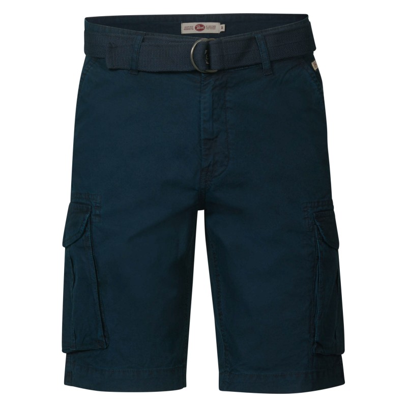 Petrol Industries men's cargo shorts with zipper and belt (M-1030-SHO539-5152-MIDNIGHT-NAVY)