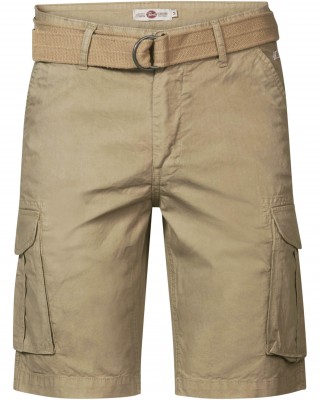 Petrol Industries men's cargo shorts with zipper and belt (M-1030-SHO539-7113-WILD-DESERT-BEIGE)