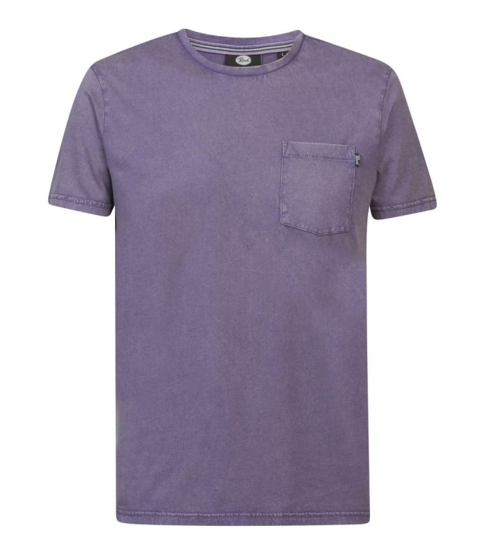 Men's pocket T-shirt with a round neckline Petrol Industries (M-1030-TSR639-4107-DUSTY-GRAPE-MAUVE)