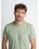 Men's pocket T-shirt with a round neckline Petrol Industries (M-1030-TSR639-6007-LIGHT-PESTO-GREEN)