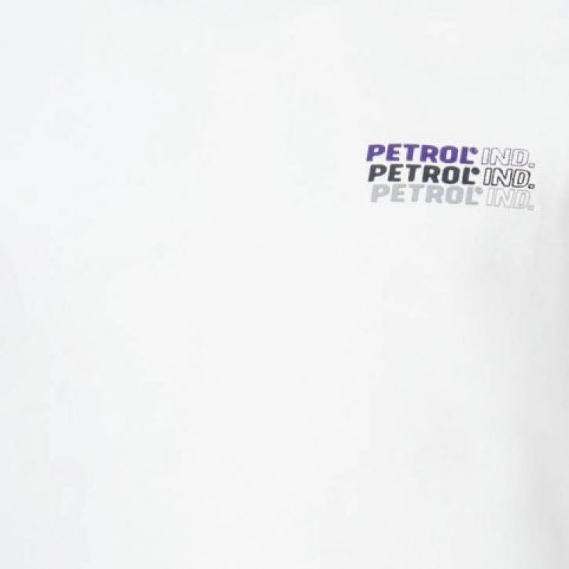 Men's T-shirt with a round neckline Petrol Industries (M-1030-TSR646-0000-BRIGHT-WHITE)