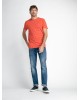 Men's T-shirt with a round neckline Petrol Industries (M-1030-TSR657-2032-CHILI-ORANGE)