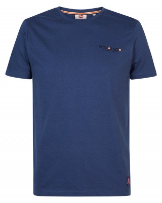 Men's T-shirt with a round neckline Petrol Industries (M-1030-TSR686-5081-STONE-BLUE)