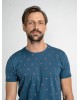 Men's T-shirt with all-over print and a round neckline Petrol Industries (M-1030-TSR639-5170-DUSTY-BLUE)
