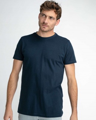 Men's T-shirt with a round neckline Petrol Industries (M-1030-TSR694-5152-MIDNIGHT-NAVY)