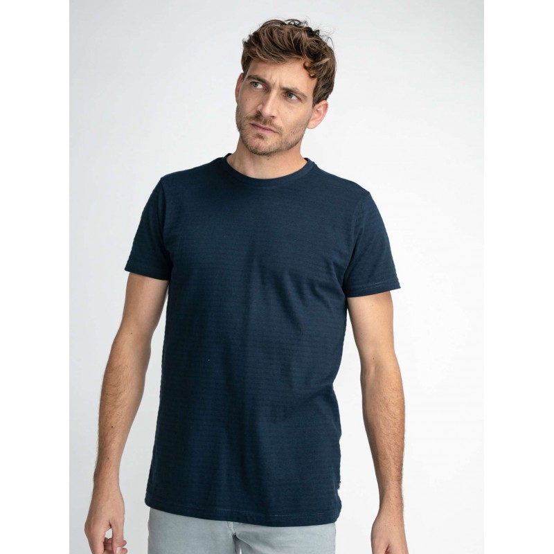 Men's T-shirt with a round neckline Petrol Industries (M-1030-TSR694-5152-MIDNIGHT-NAVY)