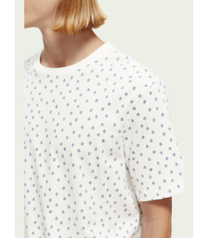 T-shirt ανδρικό με στρογγυλή λαιμόκοψη Scotch & Soda (169874-0221-COMBO-E-WHITE)