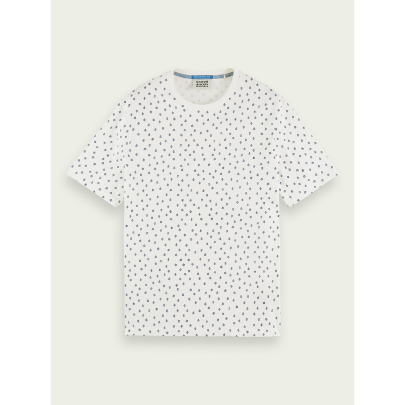 Men's T-shirt with a round neckline Scotch & Soda (169874-0221-COMBO-E-WHITE)