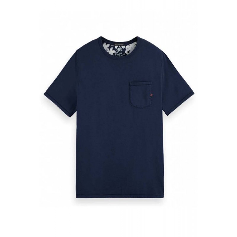 Men's pocketed T-shirt with a round neckline Scotch & Soda (171691-0004-NAVY)