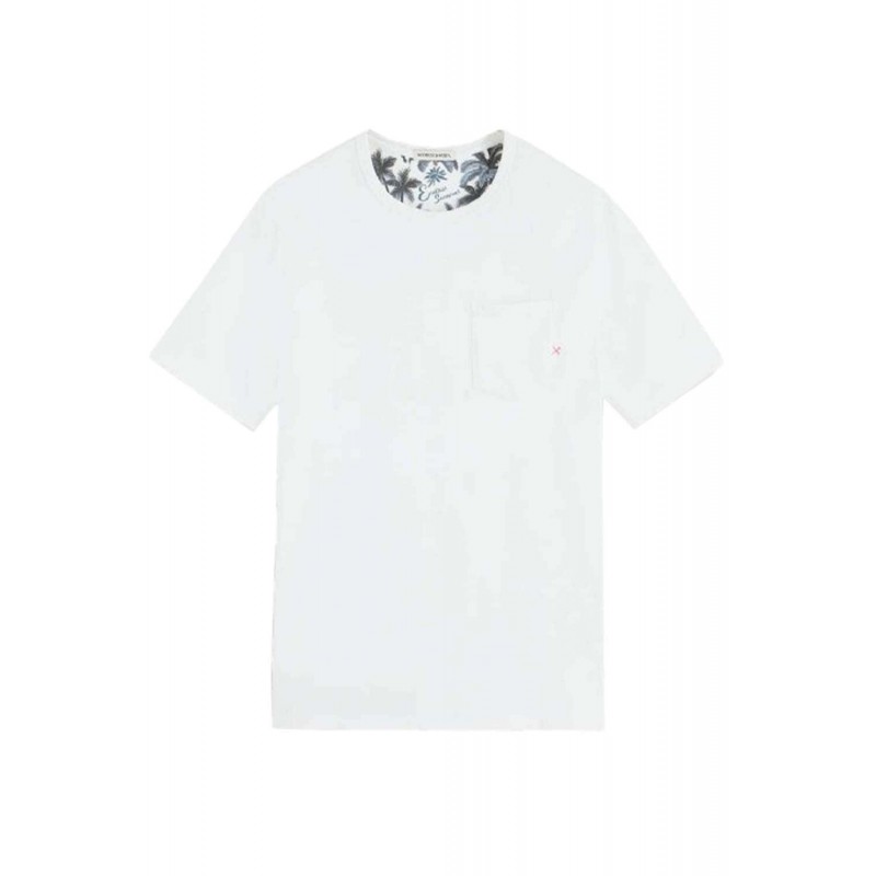 Men's pocketed T-shirt with a round neckline Scotch & Soda (171691-0006-WHITE)