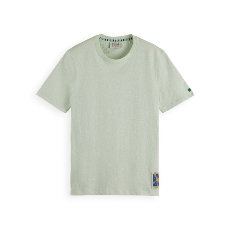 Men's T-shirt with a round neckline Scotch & Soda (171700-0829-MINT-MELANGE)