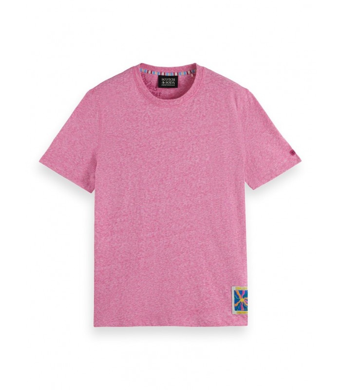 T-shirt ανδρικό με στρογγυλή λαιμόκοψη Scotch & Soda (171700-1174-PINK-MELANGE)