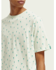 T-shirt ανδρικό με στρογγυλή λαιμόκοψη Scotch & Soda (171707-0108-MINT)
