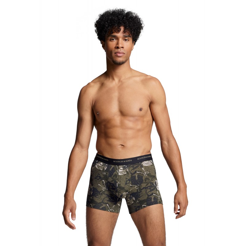 Men's boxer shorts (2pack) Scotch & Soda (701223451-008-BLACK-OLIVE-MULTICOLOUR)