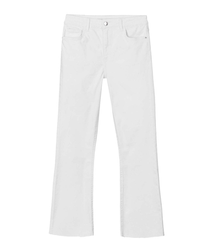 Παντελόνι γυναικείο με φερμουάρ σε high waist cropped γραμμή Tiffosi (10044577-MEGAN-001-WHITE) 