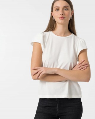 T-shirt γυναικείο με στρογγυλή λαιμόκοψη Tiffosi (10048495-KIRA-110-WHITE)