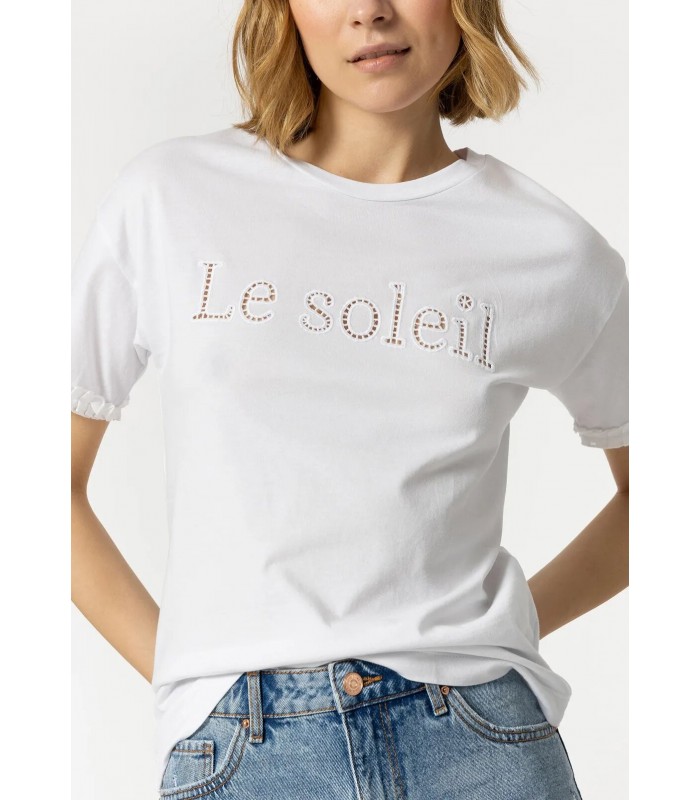 T-shirt γυναικείο με στρογγυλή λαιμόκοψη Tiffosi (10048919-CRYSTAL-001-WHITE)
