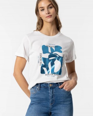 Tiffosi women's T-shirt with round neckline (10048925-BALTIC-001-WHITE)