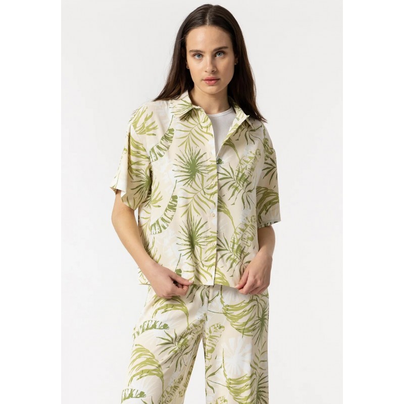Women's floral short-sleeved shirt Tiffosi (10049132-NILO-104-CREM)