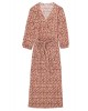 Φόρεμα μακρύ με λαιμόκοψη V και μανίκι 3/4 Garcia Jeans (H30282-4167-GOLDEN-BROWN)