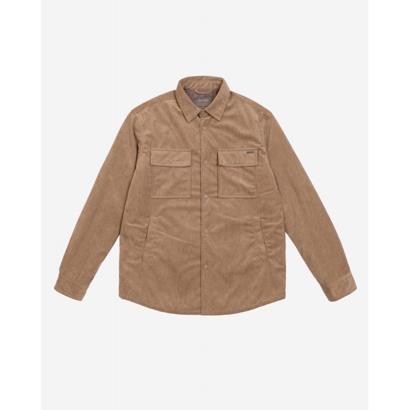 Men's buttoned corduroy overshirt Gianni Lupo (GL5105BD-CAMEL-BROWN)