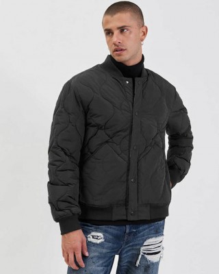 Men's quilted bomber jacket Gianni Lupo (GL8206H-BLACK)