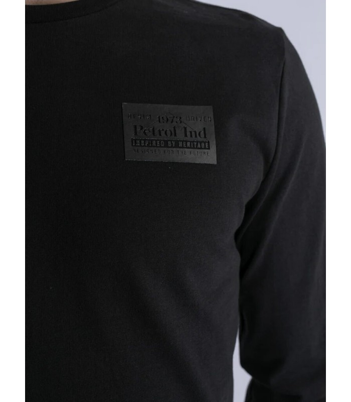 Petrol Industries men's long sleeve T-shirt with round neckline (M-3030-TLR661-9091-DARK-BLACK)
