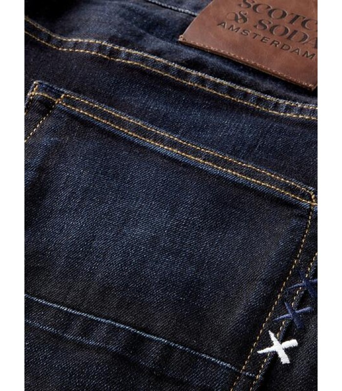 Παντελόνι ανδρικό με κουμπιά σε regular slim γραμμή Scotch & Soda (175011-1841-BEATEN-BACK-BLUE)