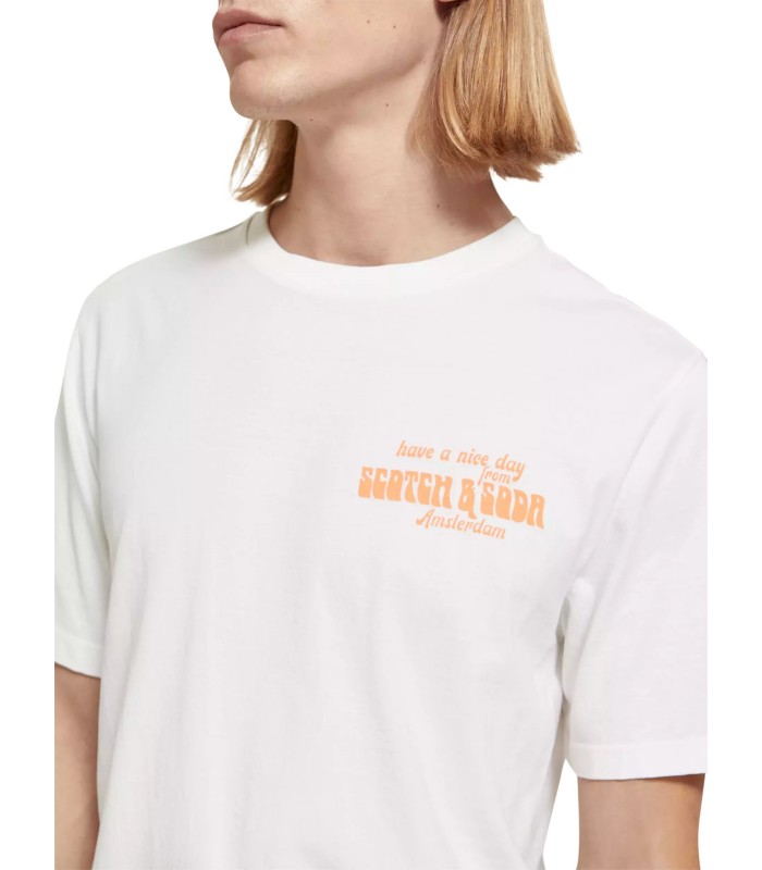 Men's T-shirt with a round neckline Scotch & Soda (175594-0001-WHITE)