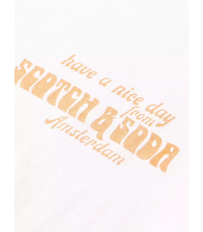 Men's T-shirt with a round neckline Scotch & Soda (175594-0001-WHITE)