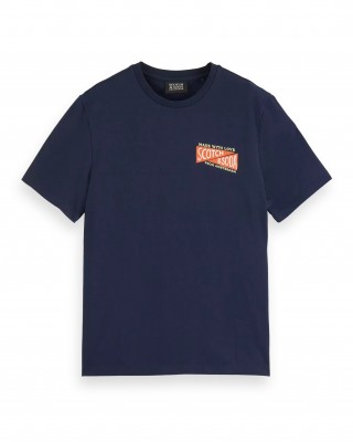 Men's T-shirt with a round neckline Scotch & Soda (175594-0002-NIGHT-BLUE)