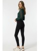 Παντελόνι γυναικείο ελαστικό ψηλόμεσο με φερμουάρ σε skinny γραμμή Tiffosi (10047346-P20-JESSIE-BLACK) 