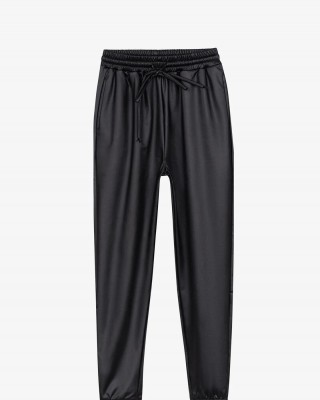 Women's elastic eco leather trousers Tiffosi (10047750-FELY-000-BLACK)