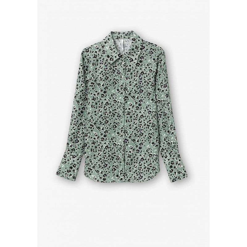Women's long-sleeved fullprint shirt Tiffosi (10051252-846-PARADISE-GREEN)