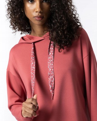Women's light hoodie Tiffosi (10051587-KENZO-513-DUSTY-RED)