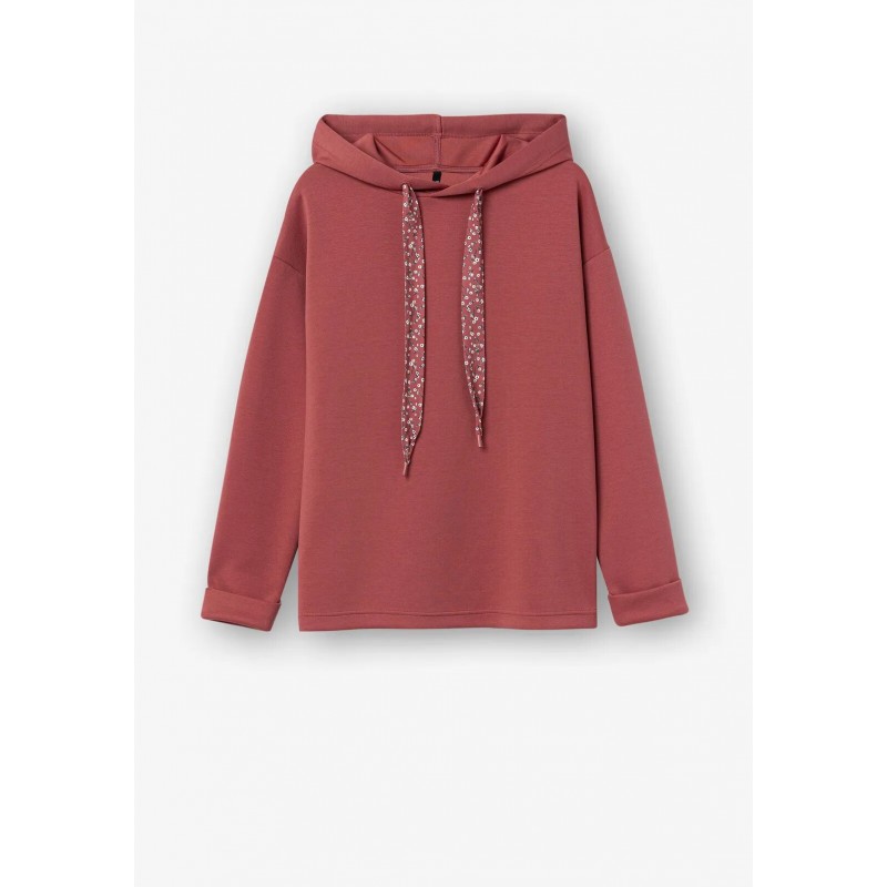 Women's light hoodie Tiffosi (10051587-KENZO-513-DUSTY-RED)