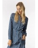 Φόρεμα μακρυμάνικο fullprint με κουμπάκια Tiffosi (10052050-747-SODADE-BLUE)