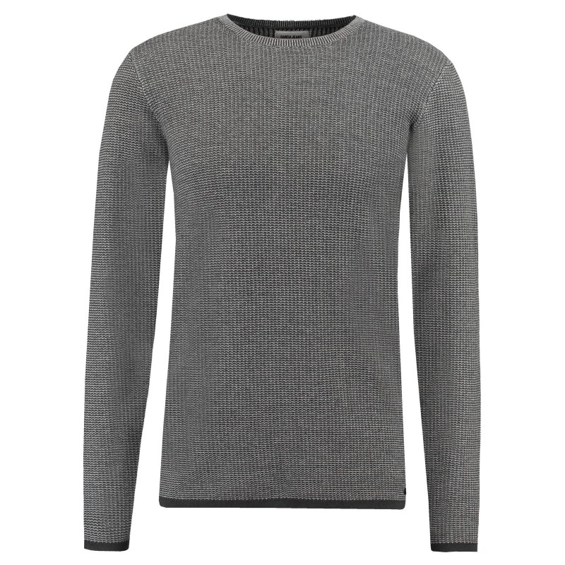 Men's nitted long sleeve sweater Garcia Jeans (S81044-2596-RAVEN-GREY)