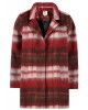Garcia Jeans women's check teddy coat with buttons (GJ100916-586-CARAMEL-BROWN)